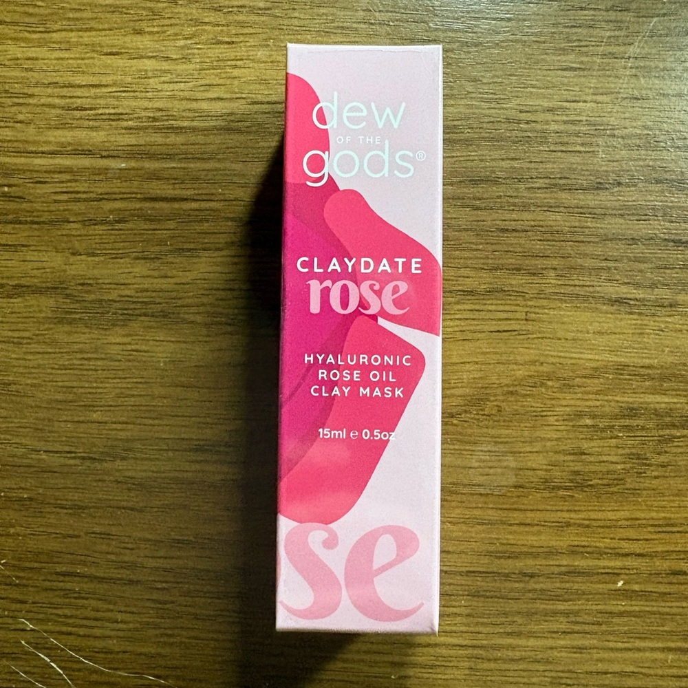 dew OF THE gods - Claydate Rose Hyaluronic Rose Oil Clay Mask - 15ml - Unopened